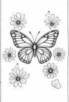 papillon parmi les fleurs
