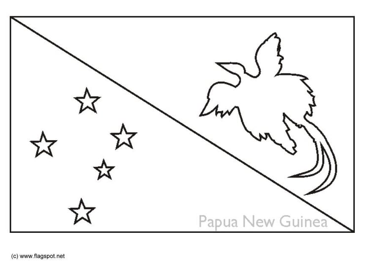 Coloriage Papouasie nouvelle-guinÃ©e