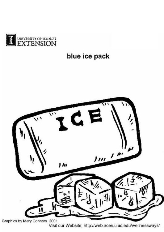 Coloriage paquet de glace