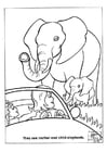 Coloriages parc naturel des elephants