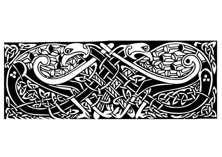 Coloriage patron celtique