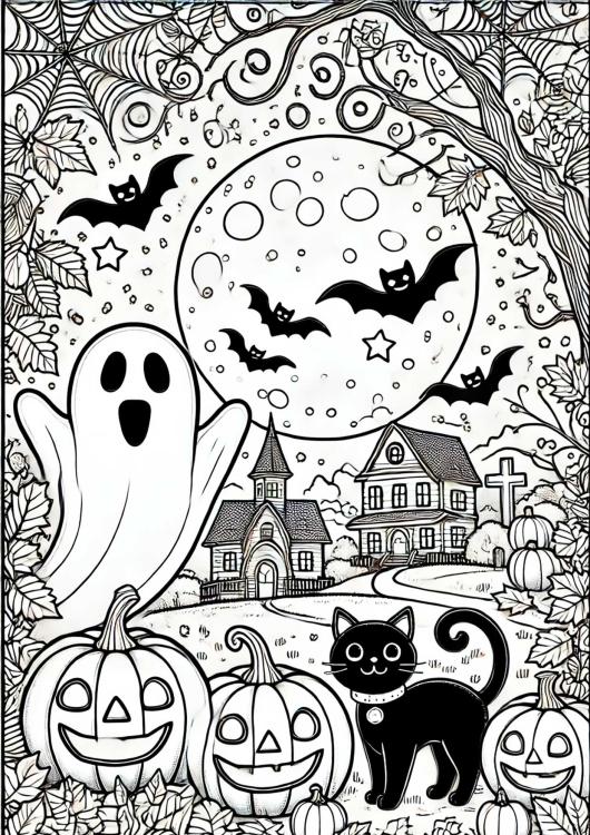 Paysage d&#39;Halloween