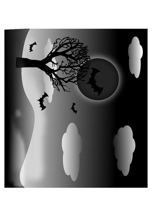 paysage Halloween