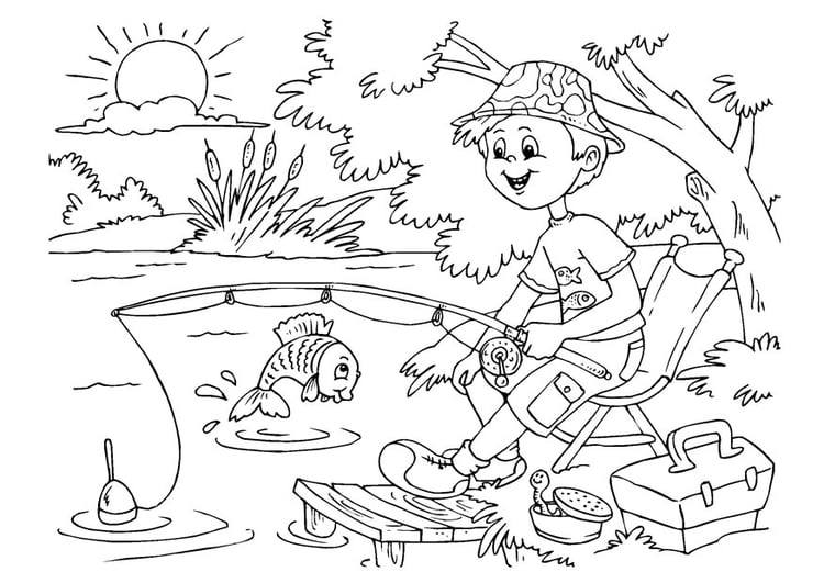 Coloriage pÃªcher