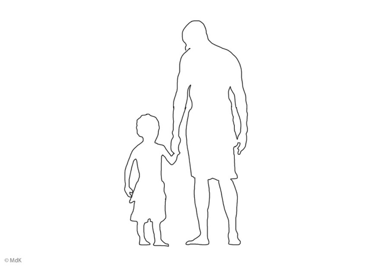 Coloriage pÃ¨re et fils