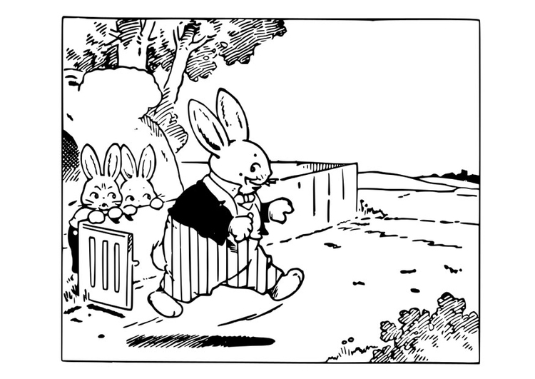 Coloriage pÃ¨re lapin