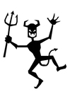 coloriage petit diable dansant