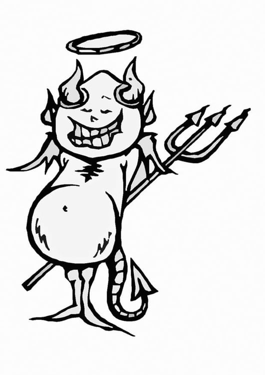 Coloriage petit diable