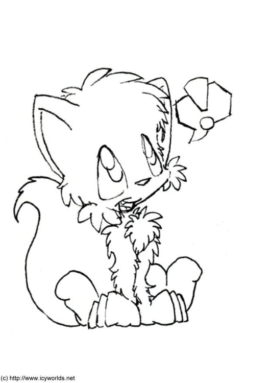 Coloriage petit renard