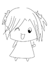 coloriage petite fille