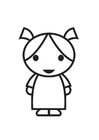 coloriage Petite fille