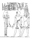 Coloriage pharaon Amenophis III