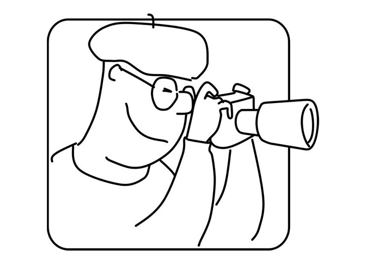 Coloriage photographe