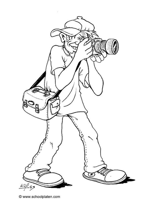 Coloriage photographe