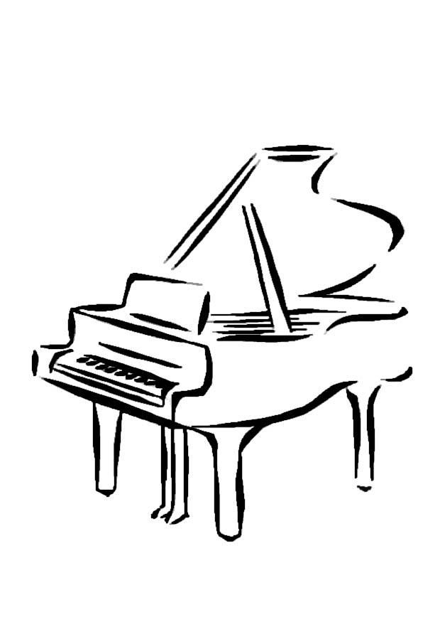 Coloriage piano Ã  queue