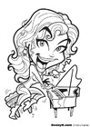 coloriage piano
