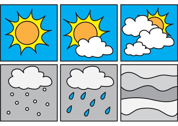 Coloriage pictogramme temps 1