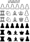Coloriages pièces  d'échecs 
