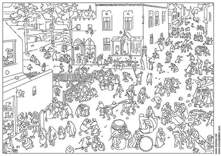 Coloriage Pieter Brueghel