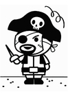 Coloriage pirate de carnaval