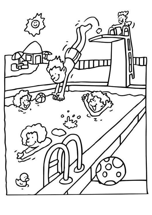 Coloriage piscine  Coloriages Gratuits à Imprimer  Dessin 11991