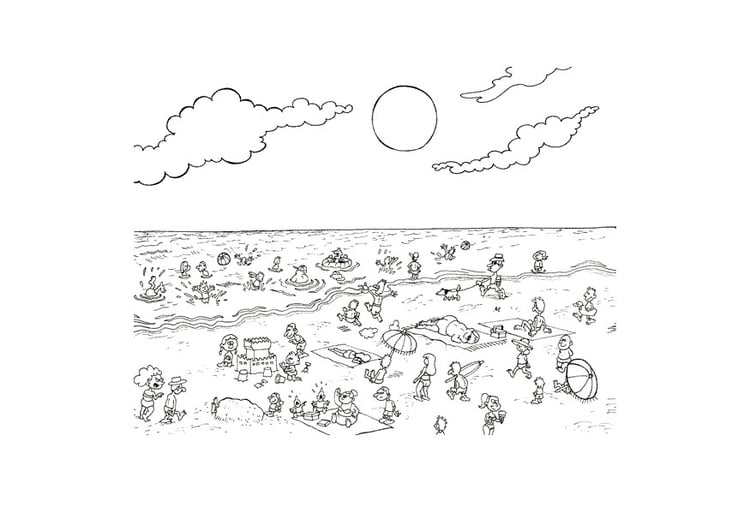 Coloriage Plage Coloriages Gratuits à Imprimer