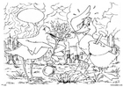 Coloriages planter des arbres