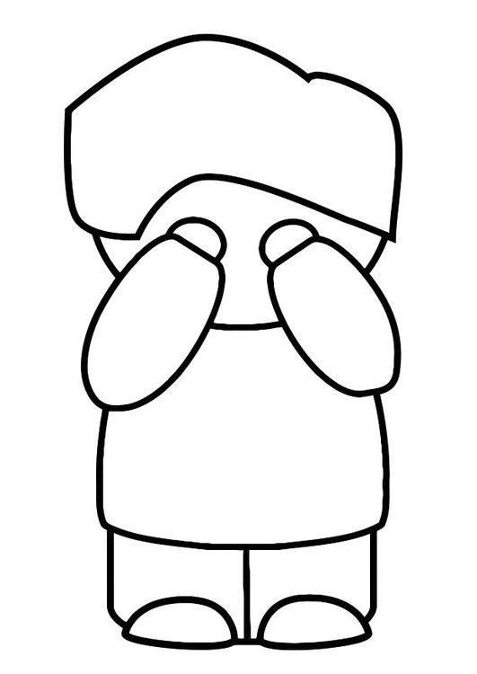 Coloriage pleurer