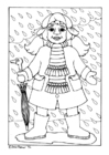 coloriage pluie