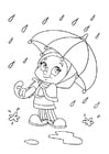 Coloriage pluie