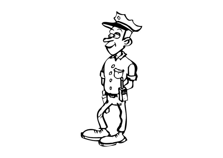 Coloriage policier