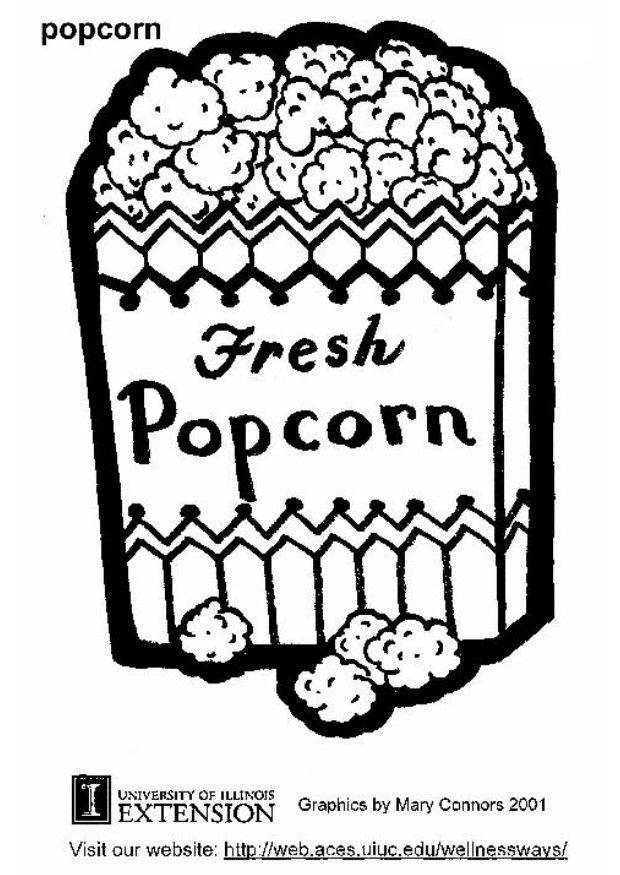 Coloriage popcorn
