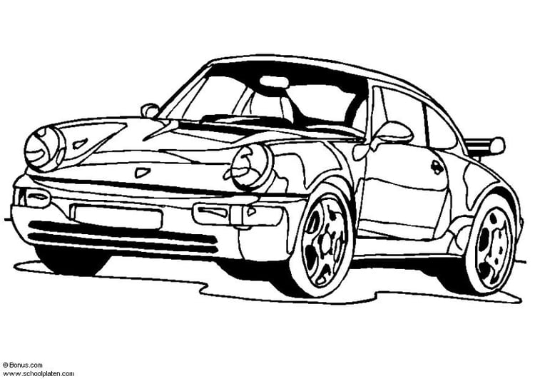 Coloriage Porsche 911 Turbo