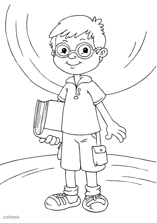 Coloriage porter des lunettes