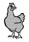 Coloriage Poule