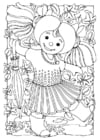 Coloriages poupée - fille