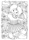 coloriage poupée, fille