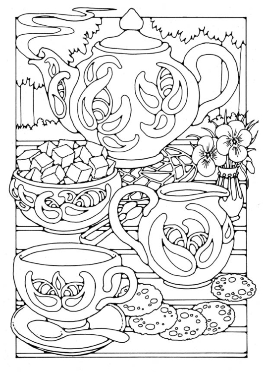 Coloriage prendre le thÃ©