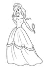 Coloriages princesse avec miroir