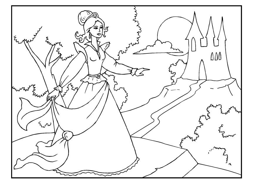 Coloriage princesse  Coloriages Gratuits à Imprimer  Dessin 22668
