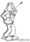 coloriage professeur de gymnastique