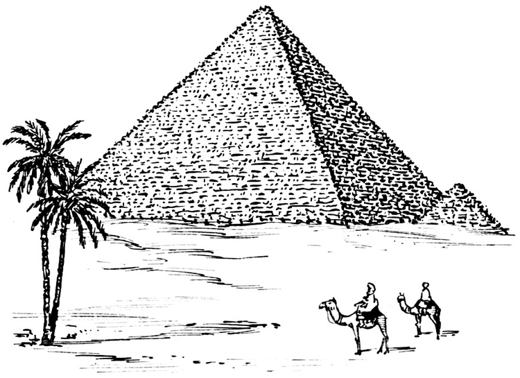 Coloriage pyramide