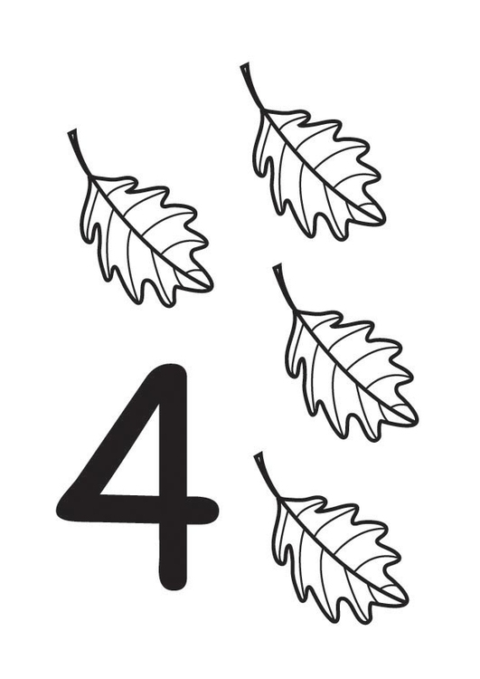 Coloriage quatre  Coloriages Gratuits à Imprimer  Dessin 25497