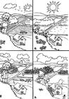 coloriage quatre saisons