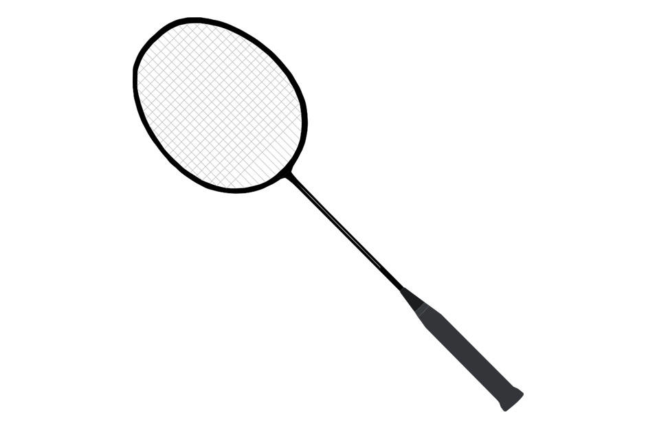Coloriage raquette de badminton