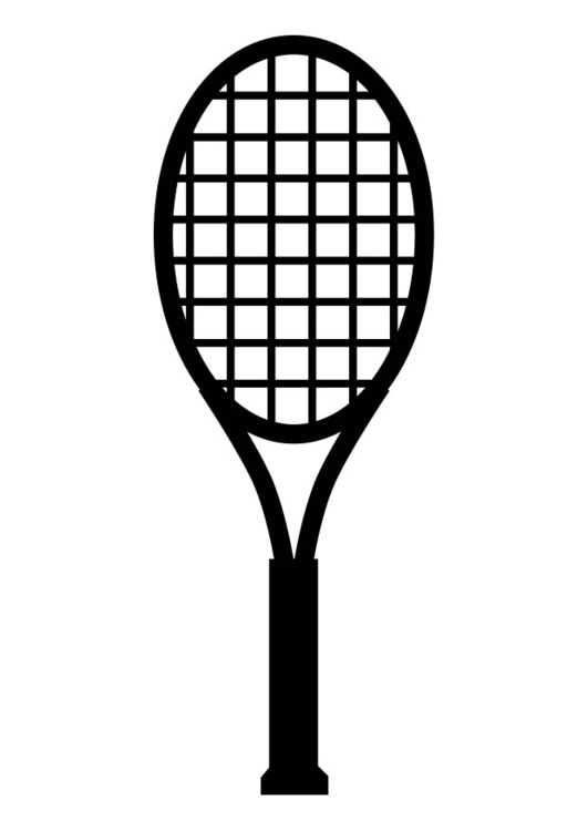 Coloriage raquette de tennis 