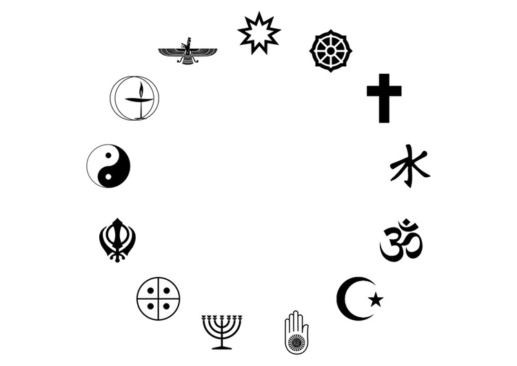 Coloriage religions du monde