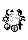 Coloriage religions mondiaux
