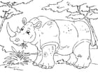 Coloriage rhinocÃ©ros