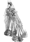 coloriage robe de mariée 1906